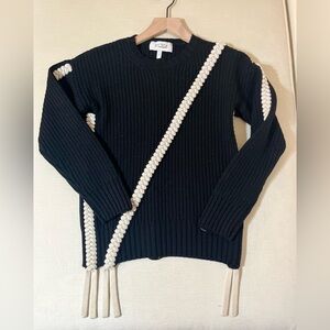 Derek Lam 10 Crosby Sweater - Women’s Small Black Cream - Knit